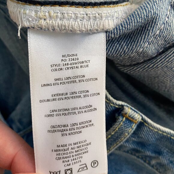 Re/Done 70s Bootcut Jeans in "Crystal Blue, size 27 - Picture 8 of 10